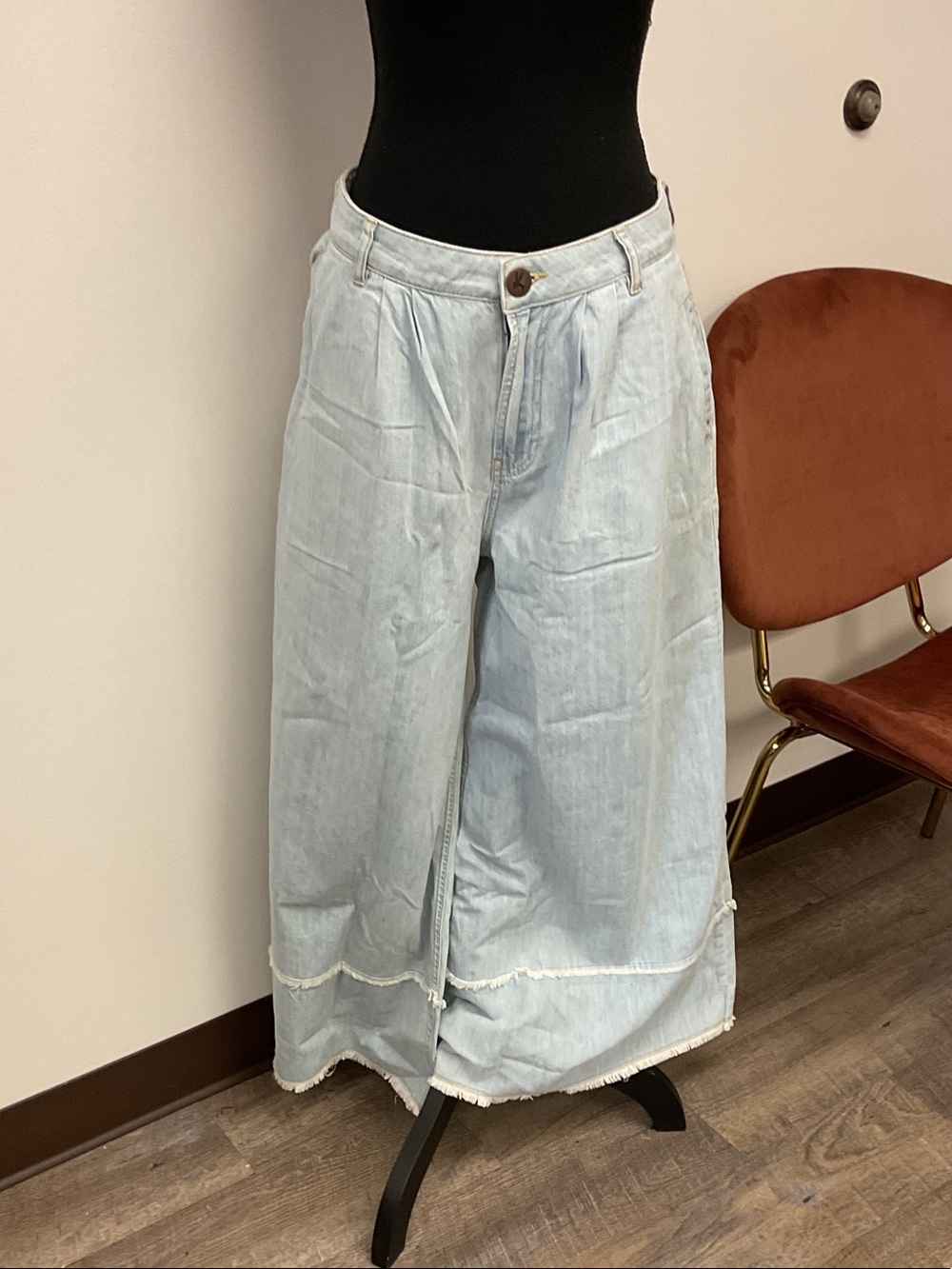 One Teaspoon Light Blue Bootcut Wide-Leg Jeans